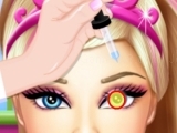 Jeu super barbie eye treatment